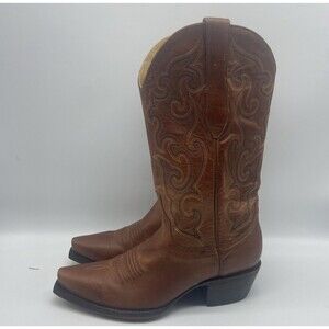 Cavenders‎ Cowboy Womens 6 B Midcalf Embroidered Rodeo Boots Western